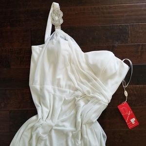 Dancing Queen One Shouldered White Formal Dress